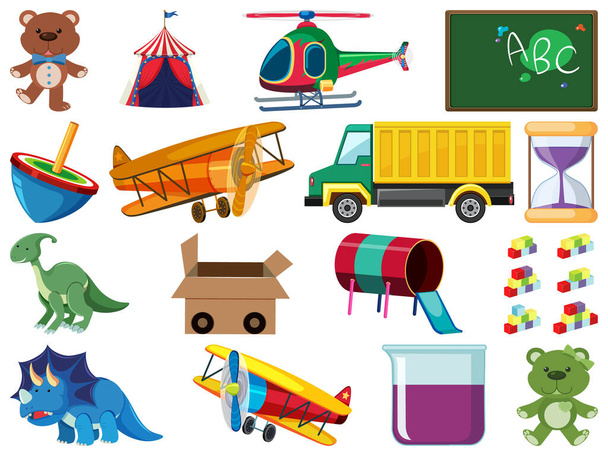 Set van verschillende objecten cartoon illustratie - Vector, afbeelding