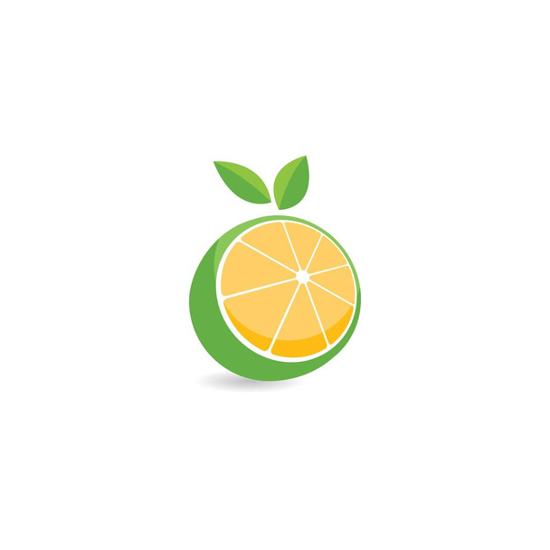 Orange fruit logo Vector illustration template - Vector, Image