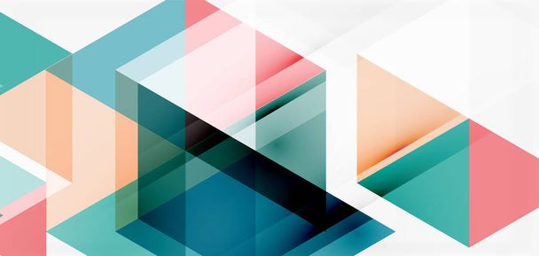 Geometric abstract background, mosaic triangle and hexagon shapes. Trendy abstract layout template for business or technology presentation, internet poster or web brochure cover, wallpaper - Vector, Image