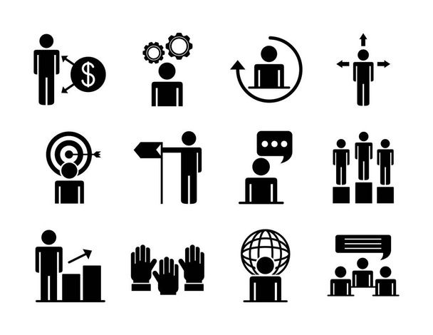 svazek obchodních lidí avatary nastavit ikony - Vektor, obrázek