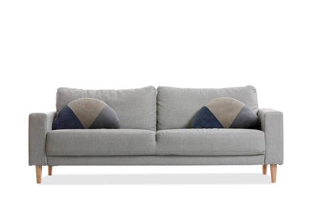 Moderni sohva valkoisella taustalla - Valokuva, kuva