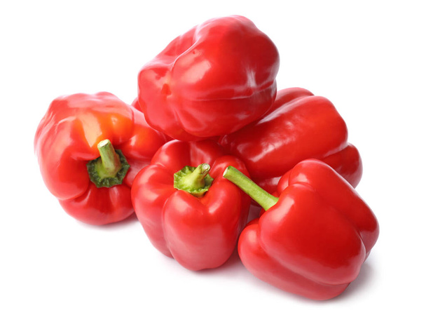 Red bell pepper on white background - Photo, Image