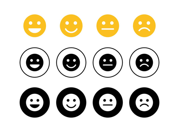 Set von Smile-Symbolen. Smile-Vektor-Symbol. Emoticon Icon Vektor. Emojis - Vektor, Bild