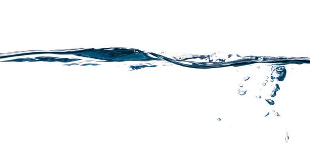 Picie wody i wody abstrakcyjnej fali izolowane na białym tle - Zdjęcie, obraz