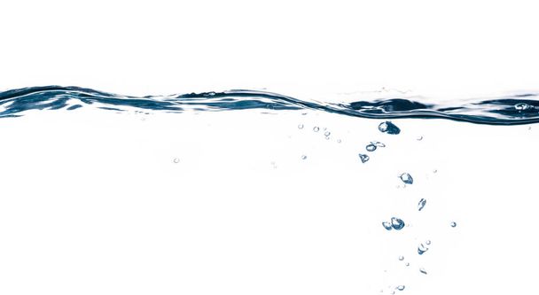 kék víz, víz fröccsenés elszigetelt fehér - Fotó, kép