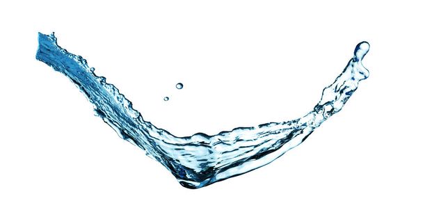sininen vesi, vesipisara eristetty valkoisella pohjalla - Valokuva, kuva