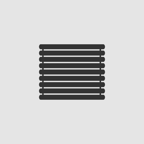 Wooden logs raft icon flat. Black pictogram on grey background. Vector illustration symbol - Vector, Image