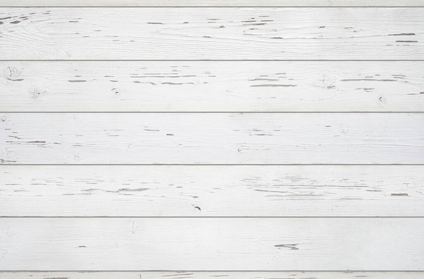 Weathered white wooden background texture. Top view surface of the table. - Zdjęcie, obraz