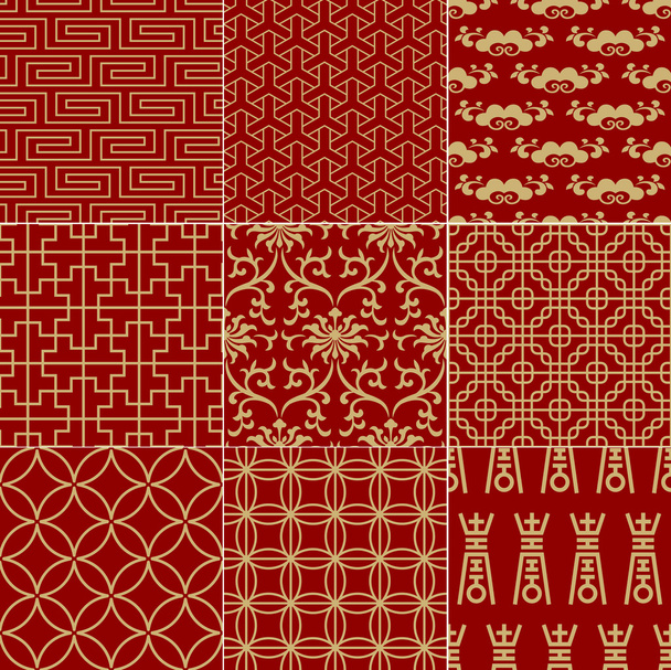 Senza cuciture tradizionale modello di maglia cinese di buon auspicio
 - Vettoriali, immagini