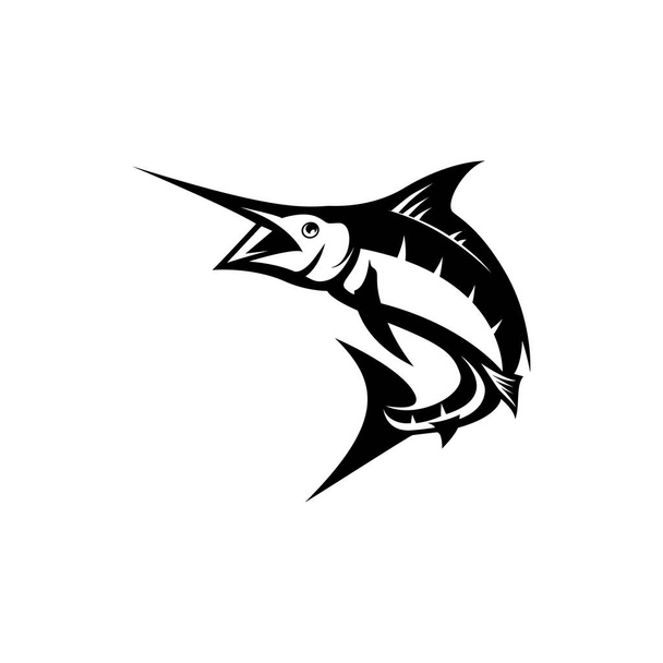 Εικόνα μάρλιν. λογότυπο αλιείας - Διάνυσμα, εικόνα