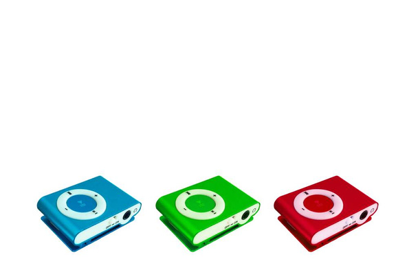 mini mp3 player portable isolated on white background - Photo, Image