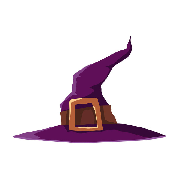 Witch magic cap. One of the Halloween symbols. Vector illustration. - Vektori, kuva