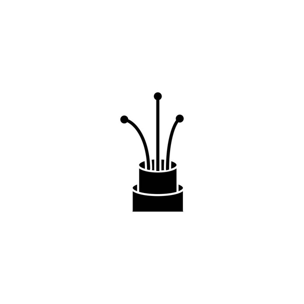 Ilustrační vektorová grafika ikony drátu. Fit pro kabel, elektrické, připojení, datový systém atd.. - Vektor, obrázek