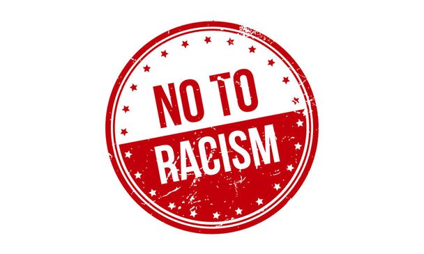 Nein zu Rassismus Rubber Grunge Stempelsiegel Vector Illustration - Vektor, Bild