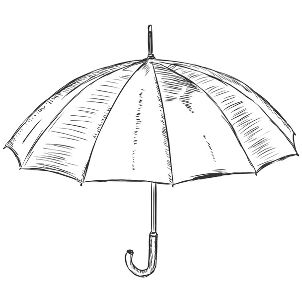 Ilustración del bosquejo vectorial - paraguas abierto
 - Vector, Imagen