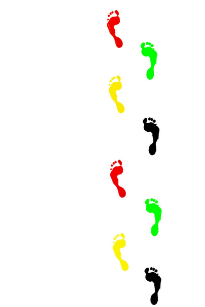 footmark renkli - Fotoğraf, Görsel
