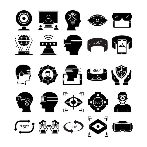 Virtual Reality Vector Icons Set every single icons can be easily modified or edited - Vector, Image