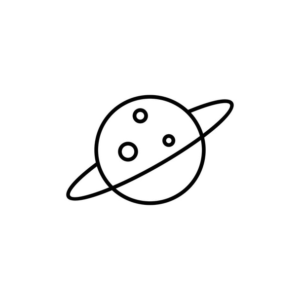планета Сатурн, солнечная система, векторная иллюстрация - Вектор,изображение