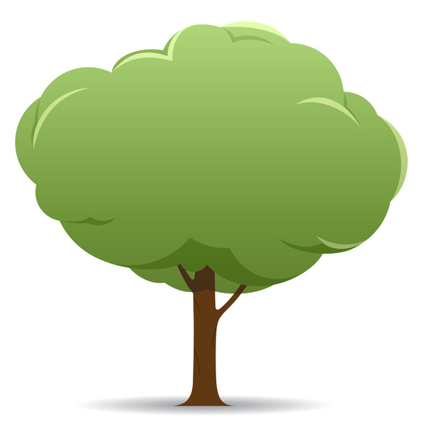 Stylized Tree Vector Nature Banner - Vetor, Imagem