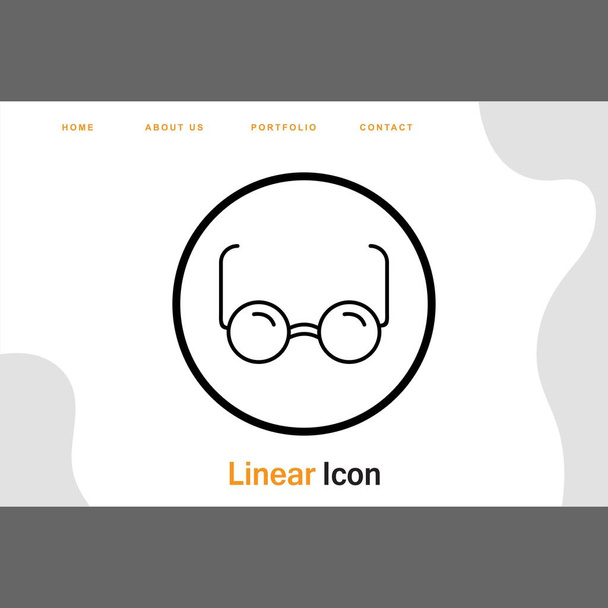 eye wear glasses icon, simple creative design, vector illustration - Vector, Image