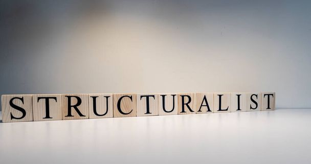 Structuralist pyschology text from wooden cubes. The term psychology profession. - Photo, Image
