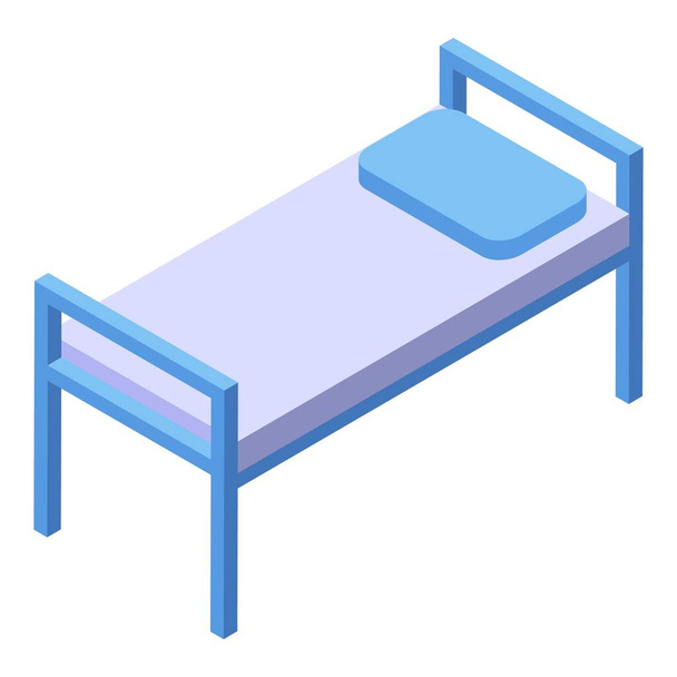 Hospital bed icon, isometric style - Vetor, Imagem