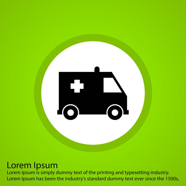 Vector ambulance icon for your project - Vector, Image