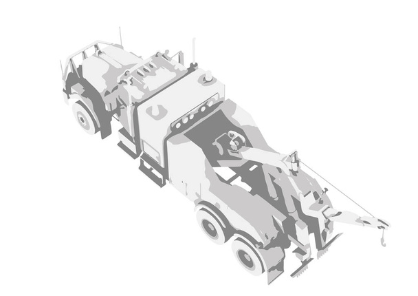 изолированный вектор грузовика на белом фоне
 - Вектор,изображение
