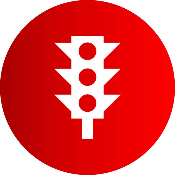  Icona del segnale vettoriale su sfondo rosso per il progetto - Vettoriali, immagini