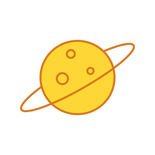 κορεσμένος πλανήτης, ηλιακό σύστημα, διανυσματική απεικόνιση - Διάνυσμα, εικόνα
