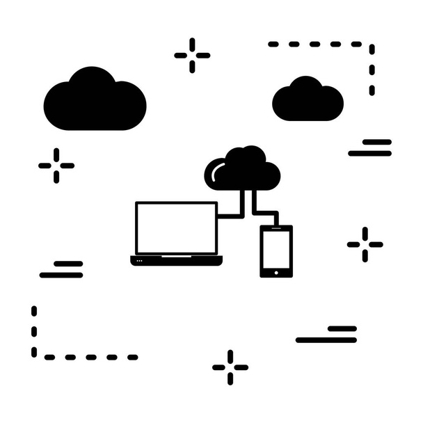 vector laptop pictogram illustratie - Vector, afbeelding