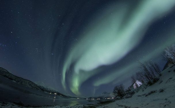 Zorza Polarna w pobliżu Tromso - Zdjęcie, obraz