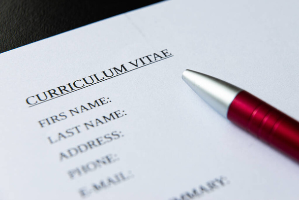 Writing a Curriculum Vitae, filling a form - Photo, Image
