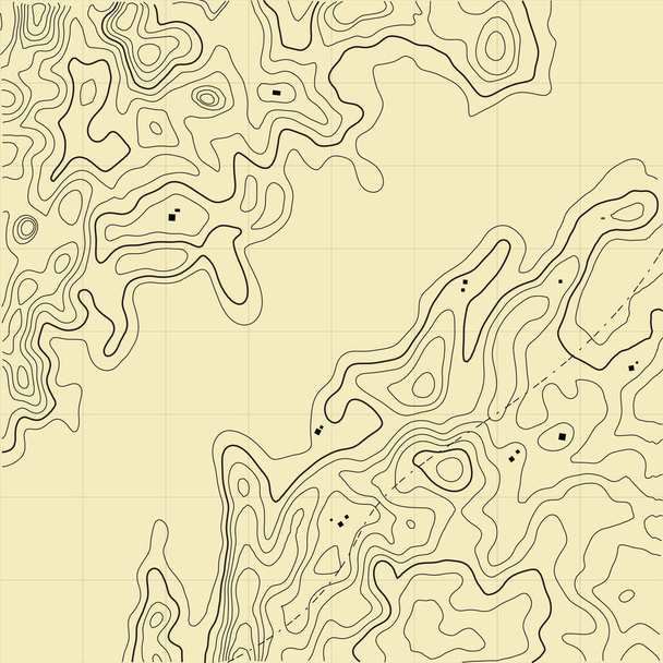 Plattegrond van topografie. Vector abstract topografisch kaartconcept met ruimte voor uw kopie. - Vector, afbeelding