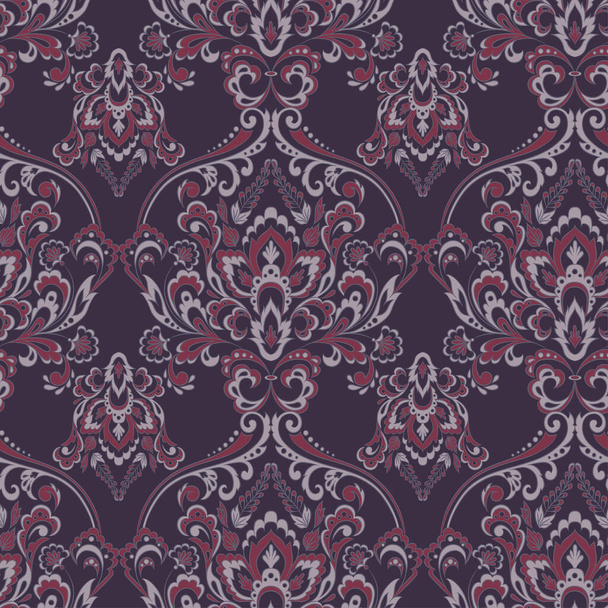 Векторный барочный цветочный узор. классический цветочный орнамент. винтажная текстура для обоев, текстиля, ткани - Вектор,изображение