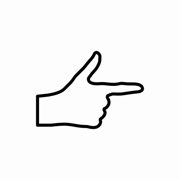 Zeigen Sie den rechten Zeigefinger. Zeigen Sie den rechten Vektor. Symbol für Web und Mobile - Vektor, Bild