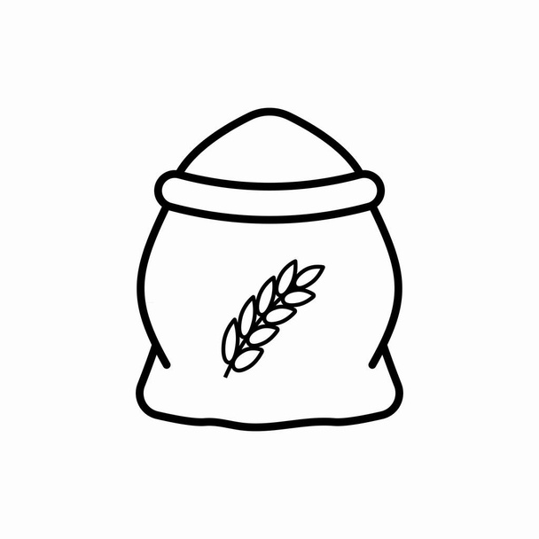 Delinear farinha icon.Flour vetor ilustração. Símbolo para web e móvel
 - Vetor, Imagem