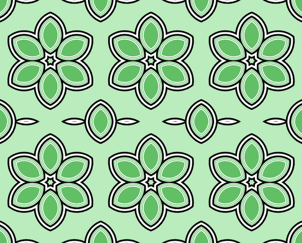 Abstraktní zelené květy bezešvé opakování vzor pozadí  - Fotografie, Obrázek