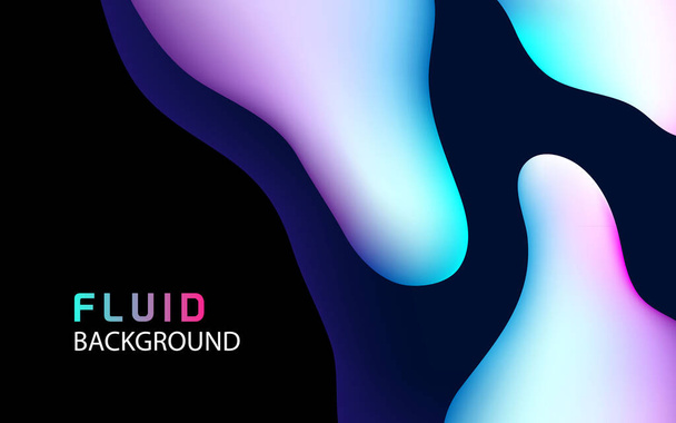 Fluid abstract background. Colorful liquid shape composition. - Vector, Image