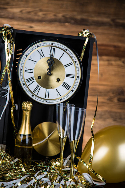 New Year's Eve, champagne, new year. - Fotoğraf, Görsel