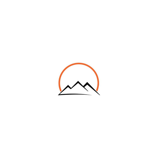 Korkea Mountain kuvake logo liiketoimintamalli
  - Vektori, kuva
