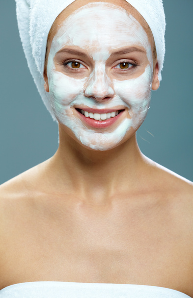 Woman with facial mask - Foto, Imagen