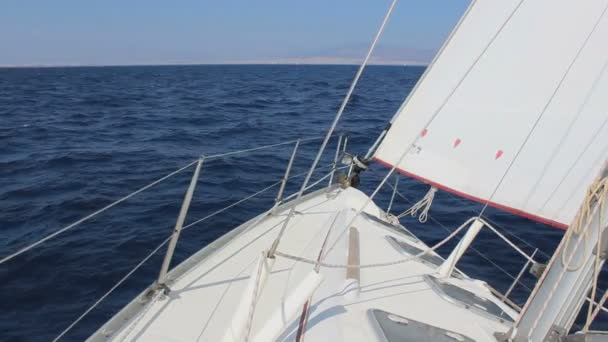 Beautiful shots of the colorful life in Greece. With sailing boat, blue water and nice scenery - Footage, Video