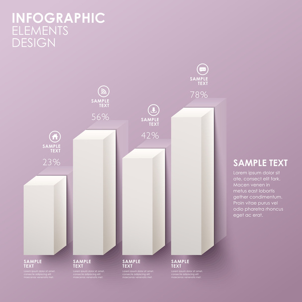 absztrakt sávdiagram infographics - Vektor, kép