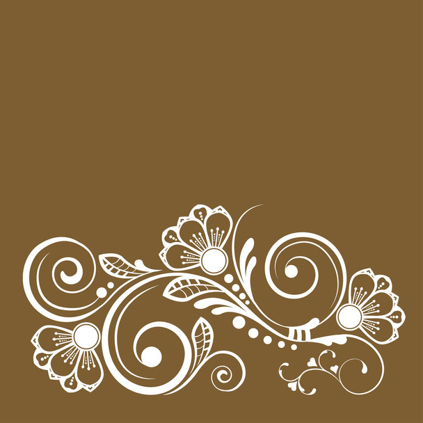 vector vintage floral  background with decorative flowers for design - Vector, Image