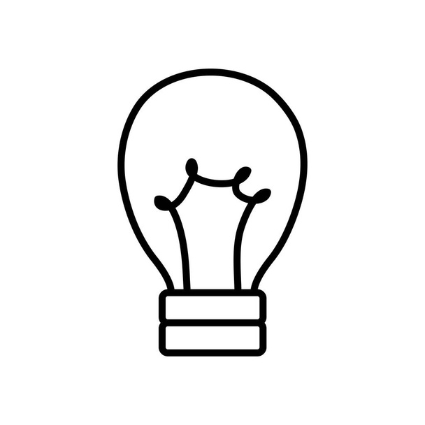 изображение значка лампочки, стиль линии
 - Вектор,изображение