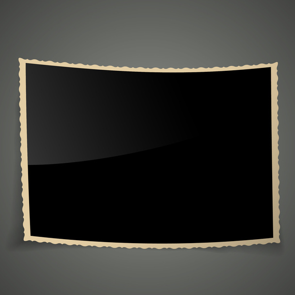 Retro straight edges photo frame - Vector, Image