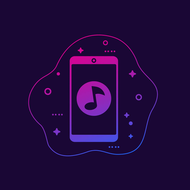 music streaming app vector icon - Vector, imagen