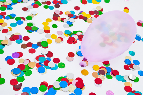 Ballons and confetti - Foto, afbeelding