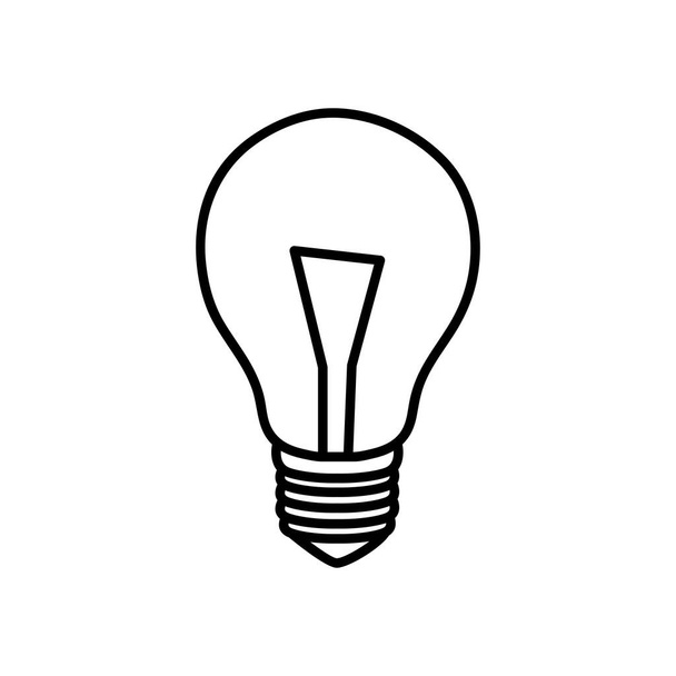 bombilla icono de luz, estilo de línea - Vector, Imagen